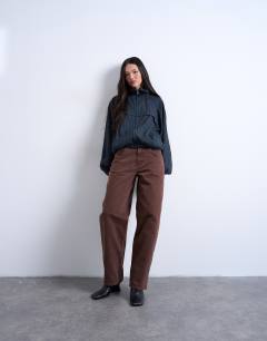 Lowrie low rise baggy jeans in chocolate