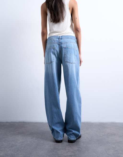 Topshop – Lowrie – Vintageblå, baggy jeans med låg midja, 5 av 5