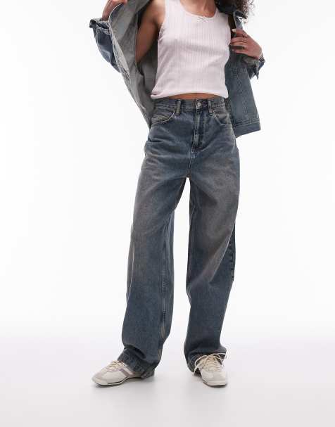 Topshop - Løse højtaljede jeans i snavset look - view 1