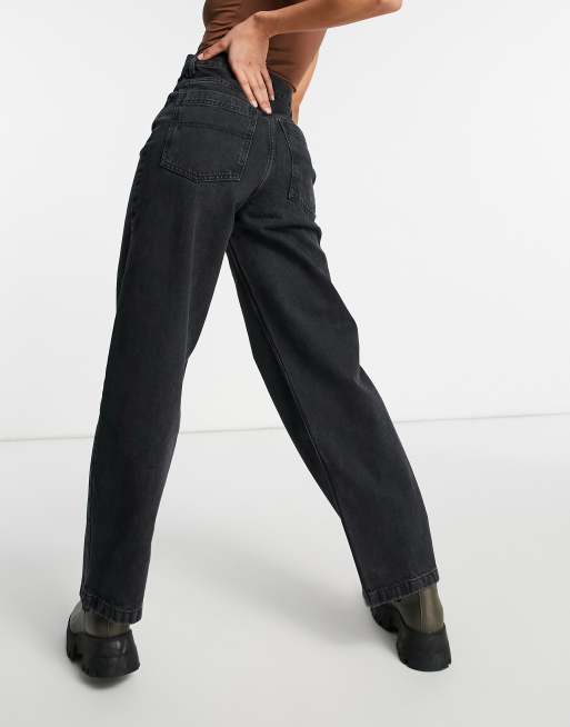 Topshop - Løstsiddende jeans i sort , 2 af 4