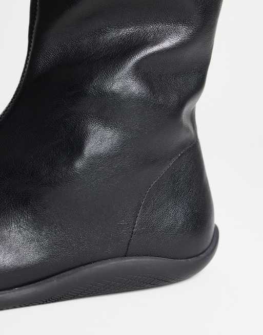 Topshop Luca sporty knæhøj støvle i sort, 4 af 4