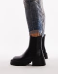 [Topshop] Topshop Lucas chunky chelsea boots in black 40 BLACK