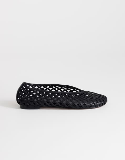 Topshop - Luna - Ballerine intrecciate nere - view 1