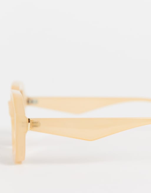 Topshop - Lunettes de soleil carrées - Pêche, 3 de 4