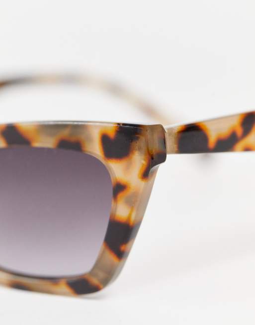 Topshop Lunettes De Soleil Yeux De Chat Fines En Plastique Asos