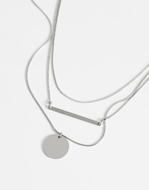 Topshop – Lyra – 3er-Pack wasserfeste Halsketten in anlaufsicherer Silber-Optik, 4 von 4