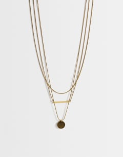 Lyra waterproof 3 pack necklaces in stainless gold