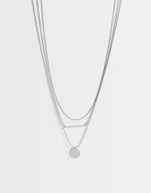 Topshop Lyra waterproof 3 pack necklaces in stainless silver