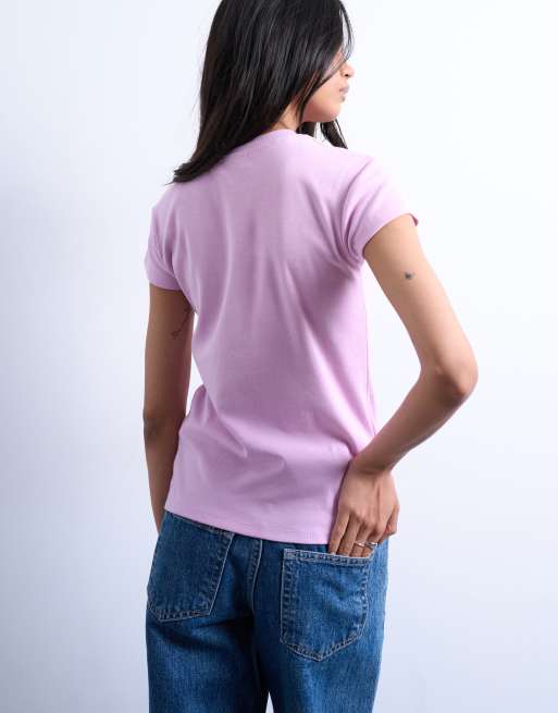 Topshop - Lyserød hverdags-T-shirt, 4 af 4