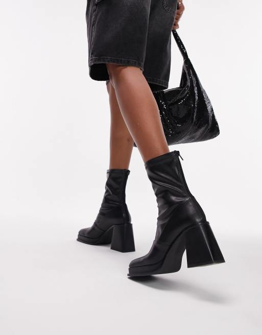 Black sock 2025 boots topshop