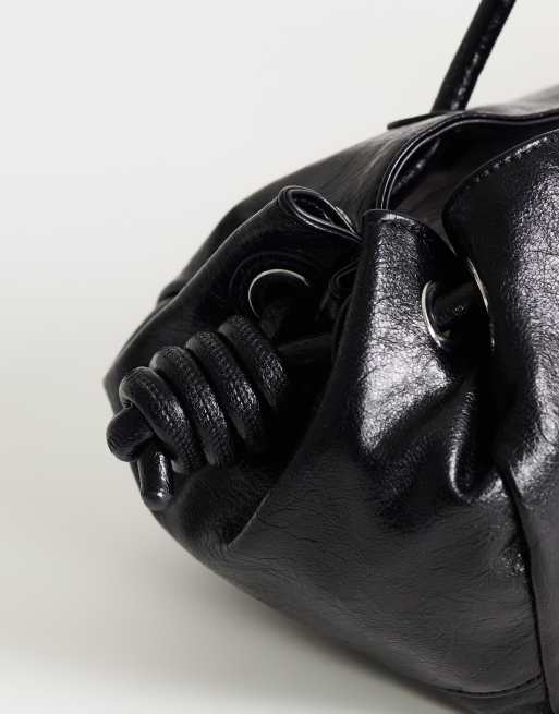Topshop - Maddie - Borsa da spalla grande nera, 3 di 4