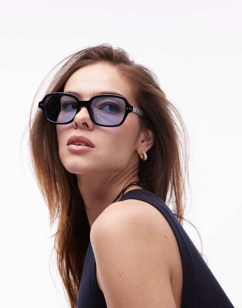 Topshop - Madeira - Ronde zonnebril in zwart - view 1
