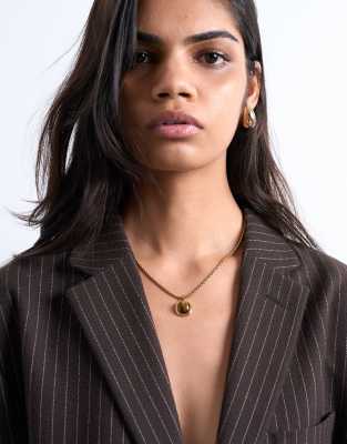 Topshop - Madison - Collier avec pendentif en acier inoxydable - Doré