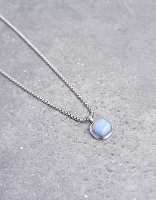 Topshop Madison Stainless Steel Pendant Necklace In Silver