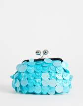 Topshop Maeve embellished grab bag in turquoise
