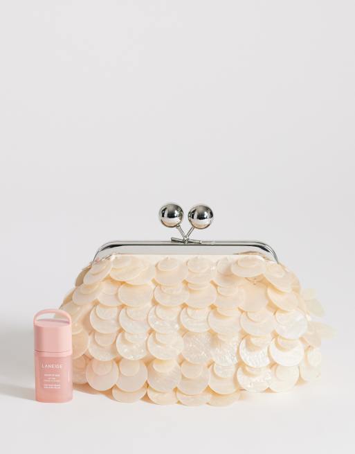 Topshop – Maeve – Kleine verzierte Clutch in Wollweiß, 2 von 4