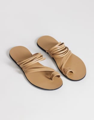 Topshop Maeve Strappy Toe Loop Sandals In Multi