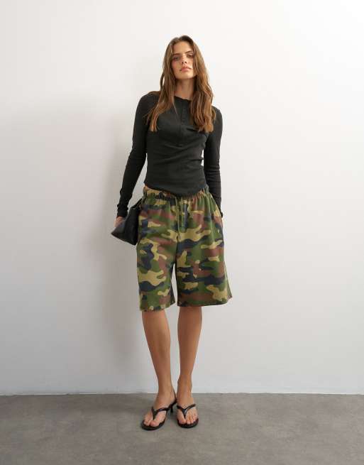 Topshop maglia serafino a maniche lunghe in misto lino nera, 2 di 4