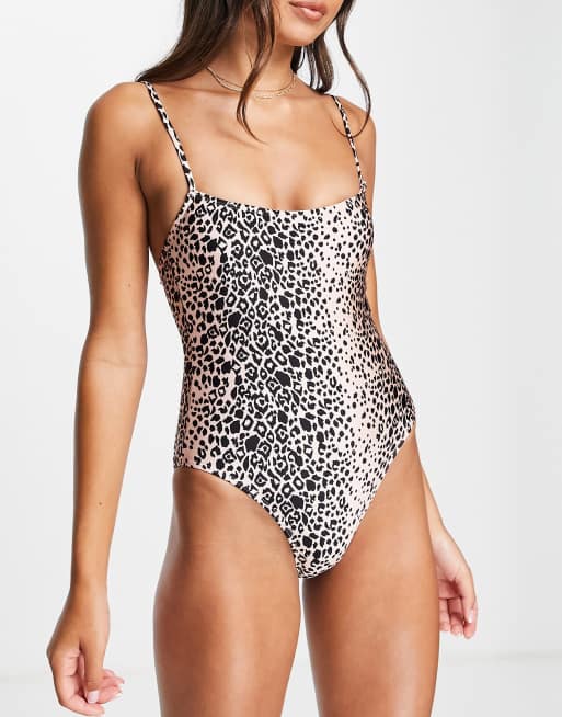 Topshop - Maillot 1 pièce à imprimé animal - Neutre, 4 de 4