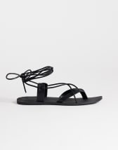 Topshop Maisie strappy flat sandal in black