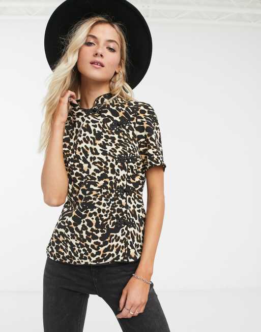 Leopard print 2025 top topshop