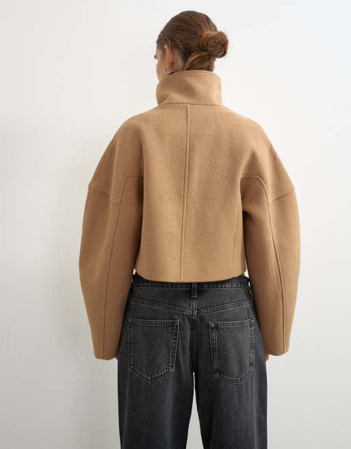 Topshop manteau habillé court couleur camel, 4 de 4