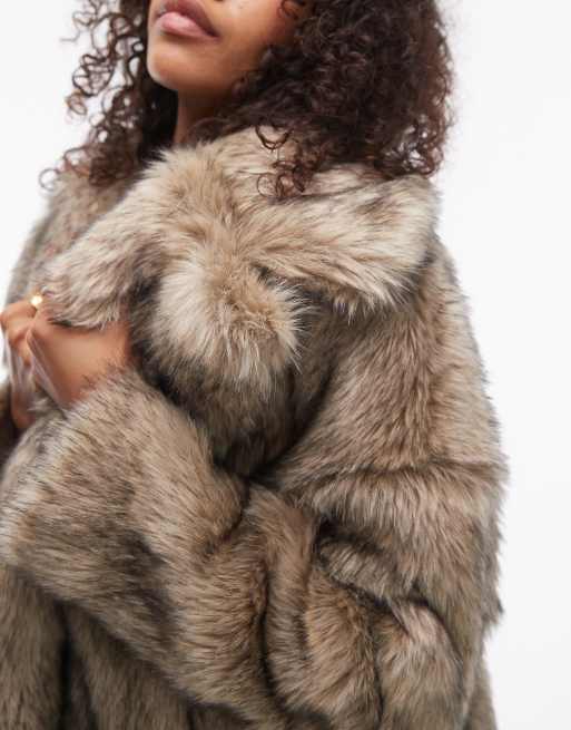 Parka Manteau Fourrure Mi Long Topshop Manteau Mi-long En Fausse