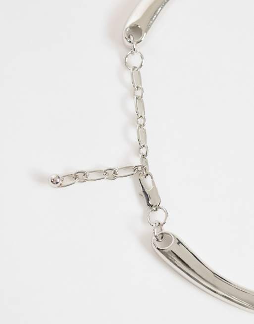 Topshop Mario opvallende ketting in zilver, 3 van 4