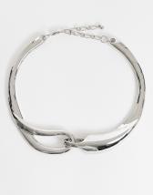 Topshop Mario statement necklace in silver