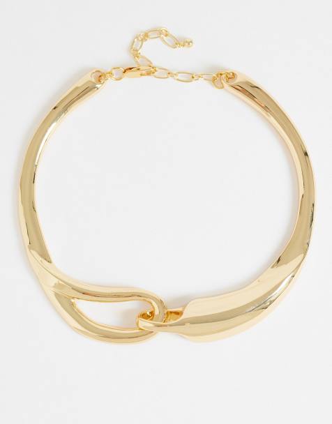 Topshop Mario statementhalsband i guld - view 1