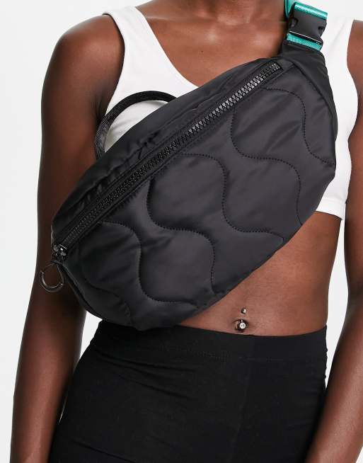 Topshop - Marsupio in nylon trapuntato