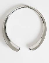 Topshop Mason statement choker necklace in silver