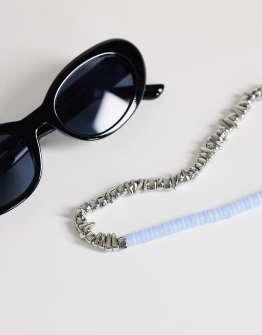 Topshop - Mateo - Kralenketting in zilver en blauw, 2 van 4