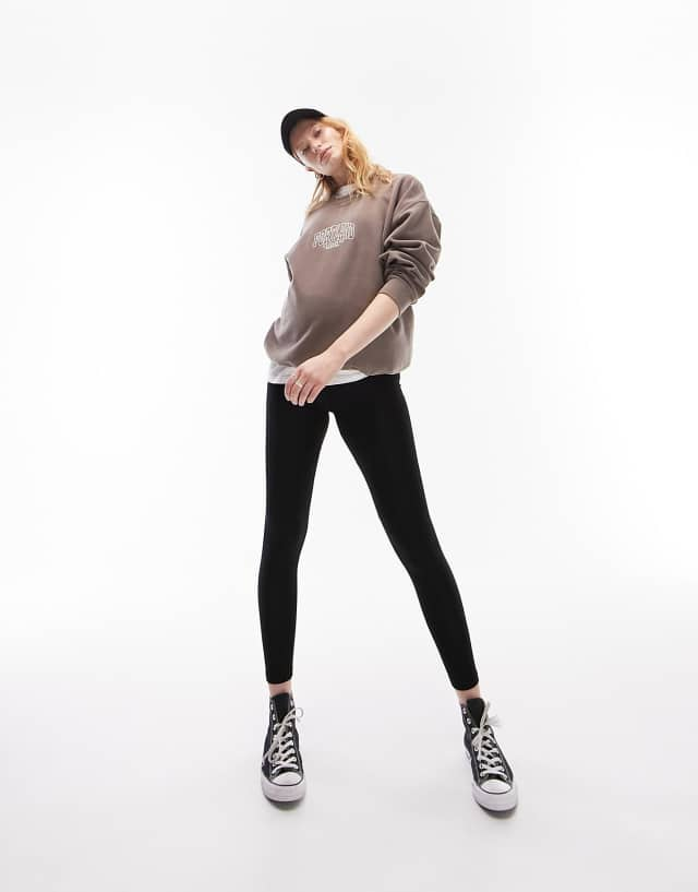 Topshop Maternity basic ankle length legging in black