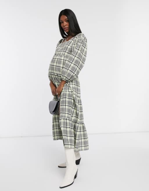 Maternity Tiered Smock Dress