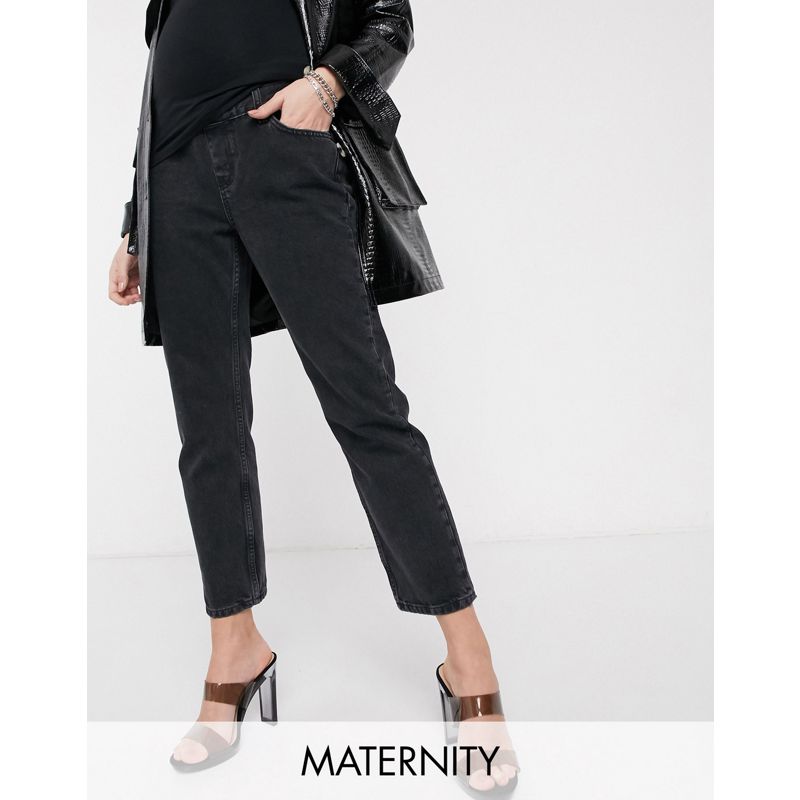 Donna fh5dv Topshop Maternity - Editor - Jeans sopra il pancione nero vissuto