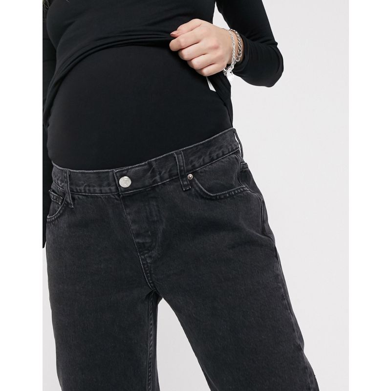 Donna fh5dv Topshop Maternity - Editor - Jeans sopra il pancione nero vissuto