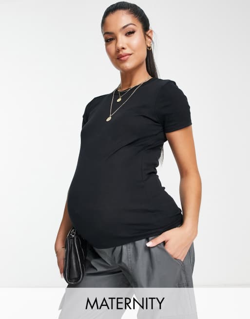 Maternity everyday tee in black ASOS