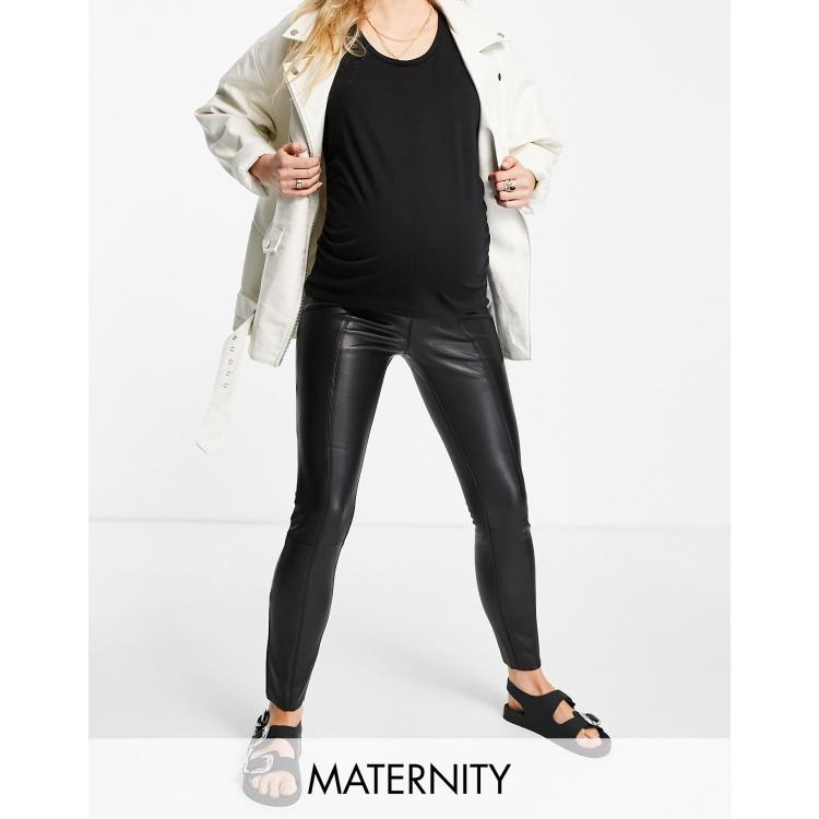 Asos maternity shop leather leggings