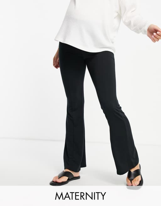 Topshop Maternity flared pants in black 