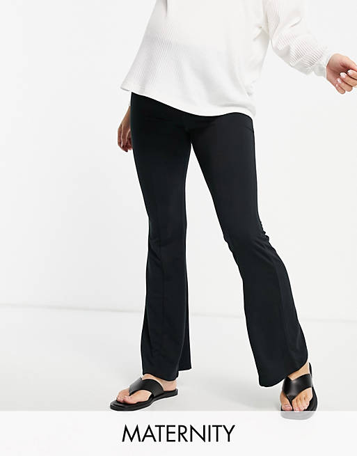 Topshop Maternity flared trouser in black