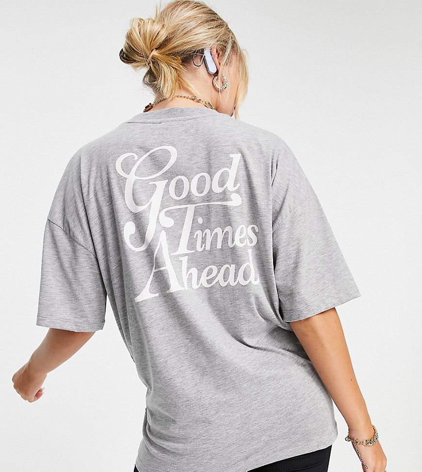 Topshop Maternity good times t-shirt in gray