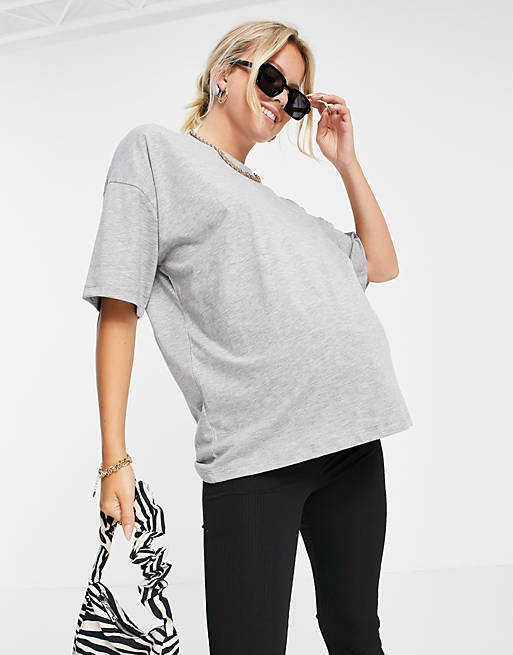 Women Topshop Maternity good times t-shirt in grey 