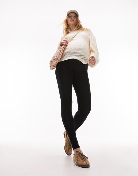 Topshop Maternity high waisted leggings in black - view 1