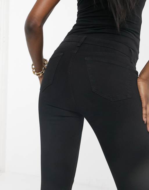 Topshop Maternity – Jamie – Czarne jeansy z pasem pod brzuch , 3 z 4