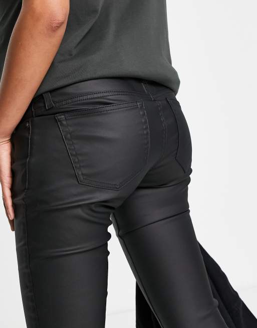 Leather maternity sale jeans