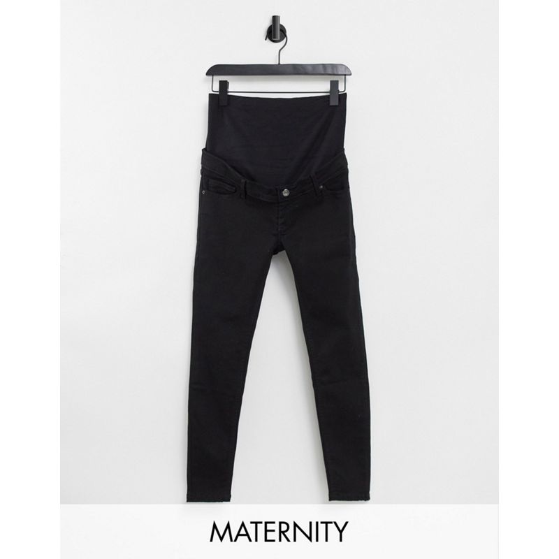 Donna Jeans Topshop Maternity - Jamie - Jeans skinny sopra il pancione in nero puro