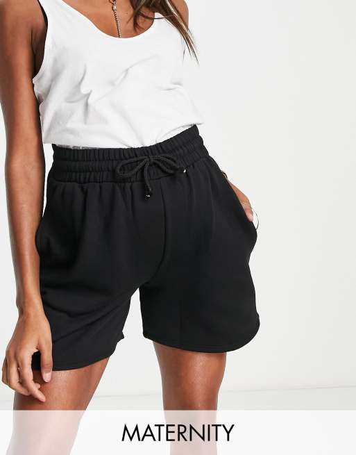 Topshop Sweatpants Shorts In Black