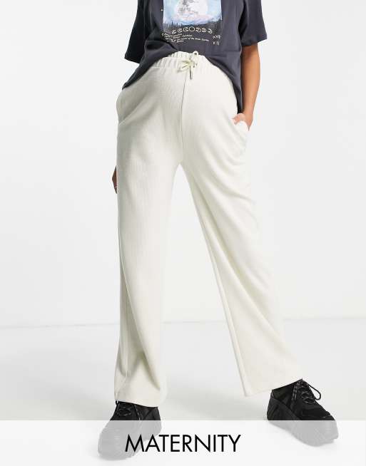 Topshop Maternity - Joggers extra larghi in tessuto spazzolato