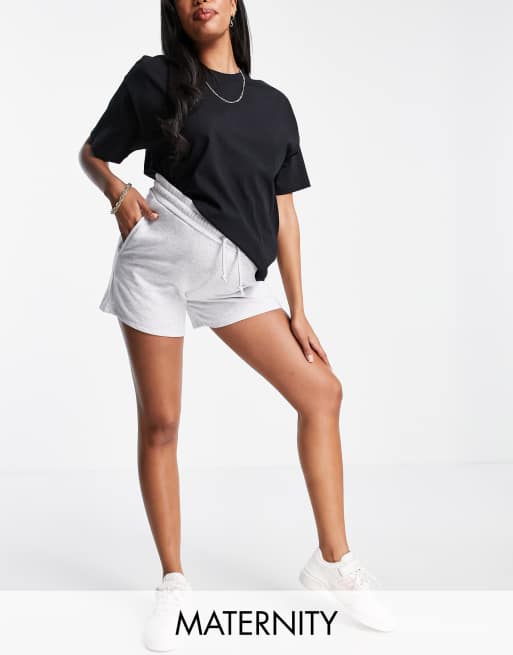 Topshop Maternity - Joggingshort met lange pasvorm in grijs